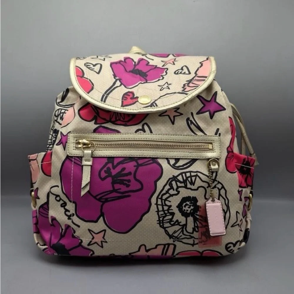 Coach Poppy Kyra Floral Backpack